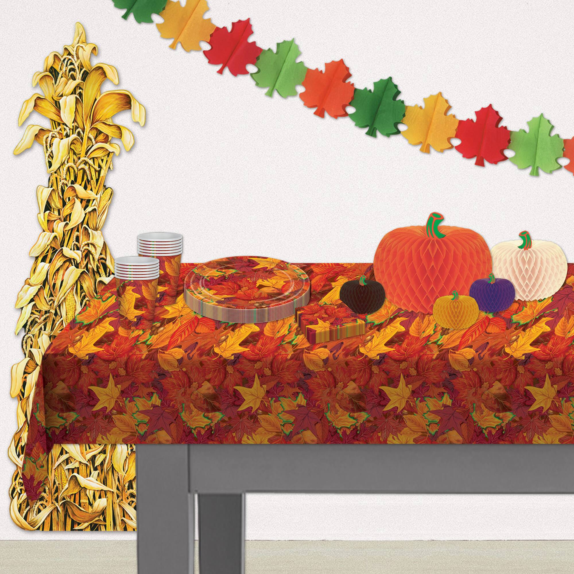Beistle 54" x 108" Fall Leaf Table Cover